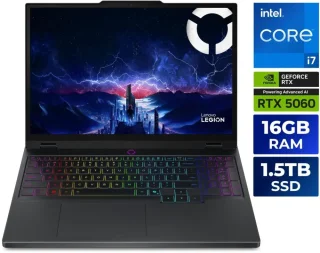 Lenovo Legion 5i 15.1" OLED Gaming Laptop – Intel Core i7-14700HX 14th Gen, NVIDIA GeForce RTX 5060 8GB GDDR7, 16GB DDR5, 1.5TB PCIe NVMe SSD, 165Hz WQXGA (2560x1600) HDR Display, Wi-Fi 7, Bluetooth 5.4, USB-C/USB-A Ports, Windows 11 Home, High-Performance Portable Gaming Machine