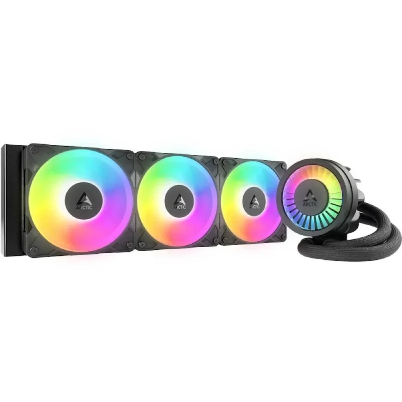 ARCTIC Liquid Freezer III Pro A‑RGB 360 mm AIO CPU Liquid Cooler – Triple P12 Pro A‑RGB 120 mm PWM Fans (Up to 77 CFM & High Static Pressure), 360 mm Aluminium Radiator, 800–2800 rpm Pump, MX‑6 Thermal Paste, A‑RGB Lighting, Intel LGA1851/1700 & AMD AM5/AM4 Compatible High‑Performance All‑in‑One Cooler - Featured Image