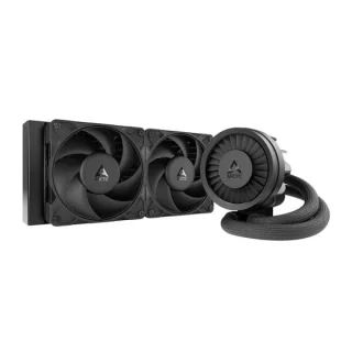 ARCTIC Liquid Freezer III Pro 240 mm AIO CPU Cooler – Dual P12 Pro High‑Airflow Fans, Copper Cold Plate & Integrated VRM Fan, PWM Pump 800–2800 RPM, Aluminum Radiator 277×120×38 mm, LGA1851/1700 & AM5/AM4 Support, MX‑6 Thermal Paste Included – Quiet Performance Liquid Cooling