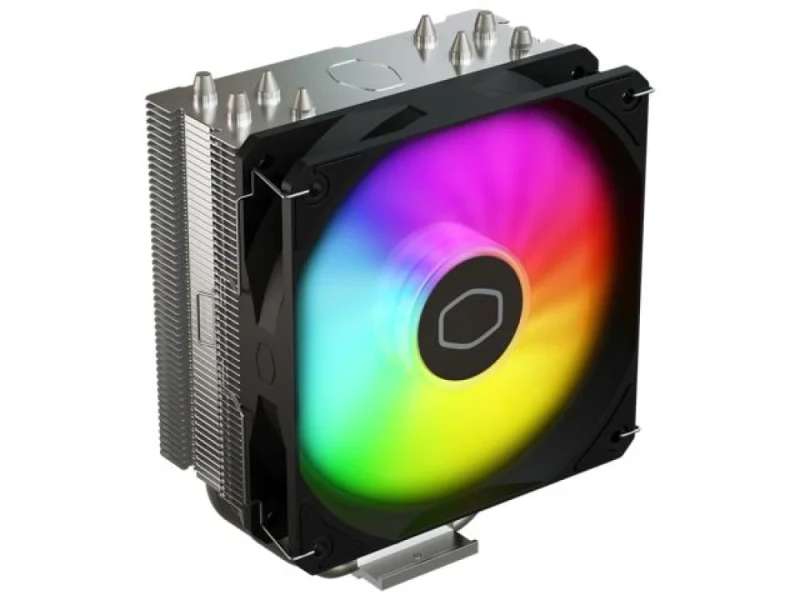 Cooler Master Hyper 212 Spectrum V3 ARGB CPU Air Cooler – 152 mm height, 4 Direct‑Contact Heatpipes, 120 mm ARGB PWM Fan (650–1750 RPM, 71.93 CFM, 1.86 mmH₂O), Intel LGA115x/LGA1200/LGA1700 & AMD AM4/AM5 support, Aluminum/Nickel‑Plated Heatsink, Rifle Bearing Fan - Featured Image