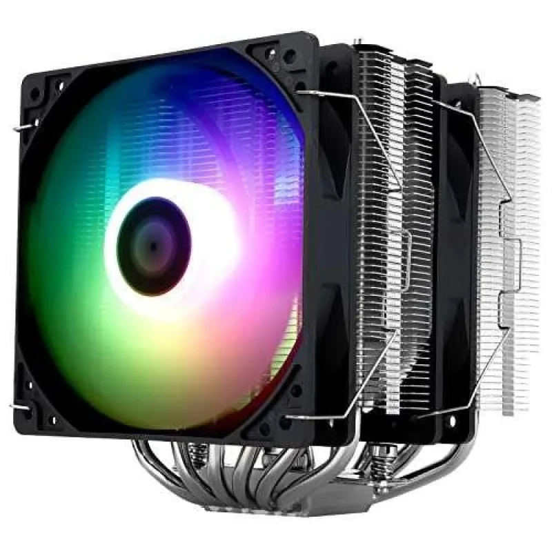 Thermalright Peerless Assassin 120 SE ARGB Dual‑Tower CPU Air Cooler – Dual 120 mm PWM Fans with ARGB Lighting (up to ~1550 RPM, 66.17 CFM, Fluid Dynamic Bearing), Six 6 mm Heatpipes, Pure Copper Nickel‑Plated Base, 155 mm Height, Intel LGA115x/1200/1700/1851 & AMD AM4/AM5 Support, Black/ARGB - Featured Image