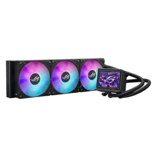 ASUS ROG Ryujin III 360 ARGB Extreme All‑in‑One Liquid CPU Cooler – 360 mm Radiator with Triple 120 mm ARGB Fans, 3.5″ Full‑Color LCD Display, Asetek Emma Gen8 V2 Pump (up to 5100 RPM), Embedded VRM Fan, Copper Base & Aluminum Radiator, Intel LGA1851/1700/1200 & AMD AM5/AM4 Support