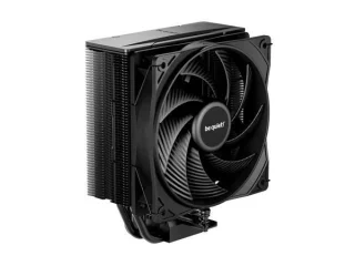 be quiet! Pure Rock 3 Black CPU Air Cooler – 190 W TDP Single‑Tower Heatsink with 4 Direct Contact 6 mm Heatpipes, 120 mm PWM Pure Wings 3 Fan, Rifle Bearing, 154 mm Height, Intel & AMD Socket Support (AM5/AM4/LGA1700/LGA1851), Copper Base with Aluminum Fins – Quiet High‑Performance Air Cooling