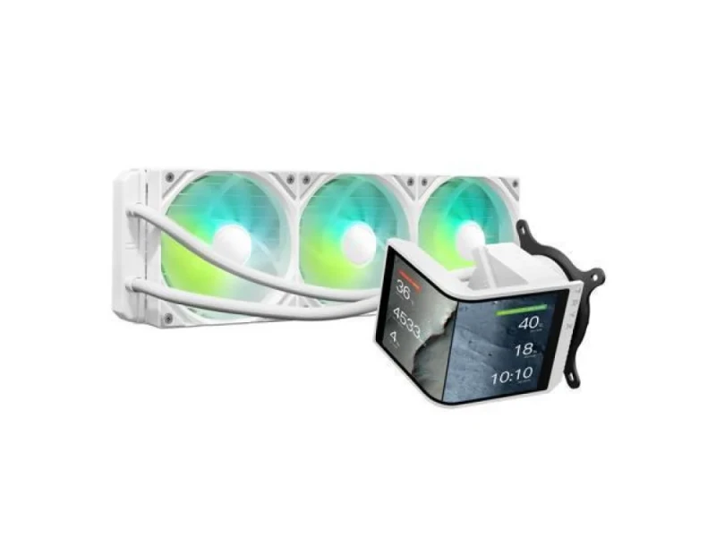 TRYX PANORAMA SE ARGB 360 mm Liquid CPU Cooler – Rotatable 6.5″ AMOLED Display, Pre‑Installed ARGB Fans, 1850 RPM, 66.09 CFM Airflow, Fluid Dynamic Bearing, Intel LGA1851/1700/1200/115X & AMD AM4/AM5 Support, 394×120×27 mm Radiator, Asetek‑Based AIO Cooling - Featured Image