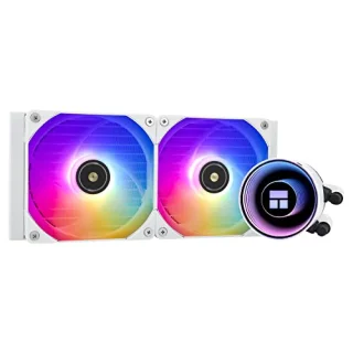 Thermalright Frozen Notte ARGB 240 mm AIO Liquid CPU Cooler – Dual 120 mm ARGB PWM Fans, S‑FDB V2 Bearings, 72.37 CFM Airflow, 2.87 mm H₂O Static Pressure, 5300 RPM Pump, Broad Intel & AMD Socket Support (LGA1700/AM5), Black or White Radiator