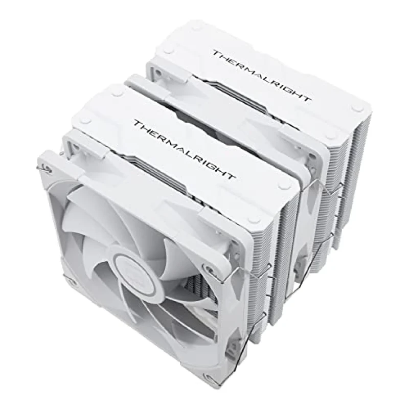 Thermalright Peerless Assassin 120 White Dual‑Tower CPU Air Cooler – Dual 120 mm PWM Fans, 6×6 mm Heat Pipes, 66.17 CFM Airflow, 1.53 mm H₂O Static Pressure, S‑FDB Bearings, 157 mm Height, Intel LGA1700/1200/115x/2066 & AMD AM5/AM4 Support, High‑Performance White Heatsink - Featured Image