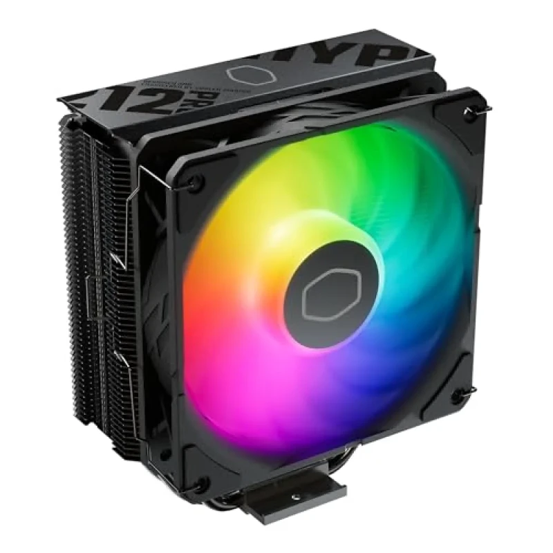 Cooler Master Hyper 212 Pro 120 mm Air CPU Cooler – Single PWM Fan, 4 Heat Pipes with Direct Contact, Loop Dynamic Bearing, Up to 230 W TDP, Black Tower Heatsink, Universal Intel & AMD Socket Support (LGA1851/1700/1200/115x, AM5/AM4), ARGB Lighting Option - Featured Image