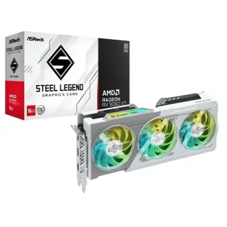 ASRock Steel Legend OC - Radeon RX 9060 XT 8GB White / Gray 298mm