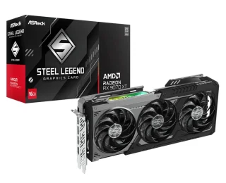 ASRock Steel Legend Dark - Radeon RX 9070 XT 16GB Black / Gray 298mm