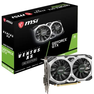 MSI GeForce GTX 1650 SUPER 4GB – NVIDIA Turing GPU, 4GB GDDR6, 128-bit, Boost Clock up to 1725 MHz, Dual-Fan Cooling, Low-Power Gaming Graphics Card, PCIe 3.0, HDMI/DP Outputs, Compact 180 mm