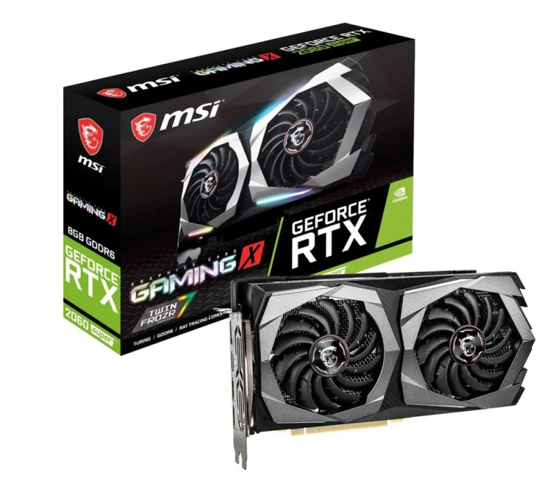 MSI GAMING X GeForce RTX 2060 SUPER 8GB – NVIDIA Turing GPU, 8GB GDDR6, 256-bit, Boost Clock up to 1695 MHz, Twin Frozr Cooling, Ray Tracing & DLSS, PCIe 3.0, HDMI/DP Outputs, 248 mm Card - Featured Image