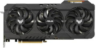 ASUS TUF GAMING OC GeForce RTX 3070 Ti 8GB Black/Silver 300 mm – NVIDIA Ampere RTX 3070 Ti GPU, 6144 CUDA Cores, 8 GB GDDR6X 256-bit, PCIe 4.0, Triple Axial-Tech Fans, 2x HDMI 2.1 & 3x DisplayPort 1.4a, 2.7-Slot Cooling, Boost ~1785–1815 MHz, 750 W PSU Recommended