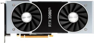 NVIDIA GeForce RTX 2080 Ti Founders Edition 11GB GDDR6 PCIe 3.0 Graphics Card – 4352 CUDA Cores, 352‑bit Memory Bus, 1545 MHz Boost, 616 GB/s Bandwidth, Dual‑Slot Blower Cooler, 267 mm Length, HDMI 2.0b / 3× DisplayPort 1.4 / USB‑C Outputs, Turing Architecture, Ray Tracing & DLSS