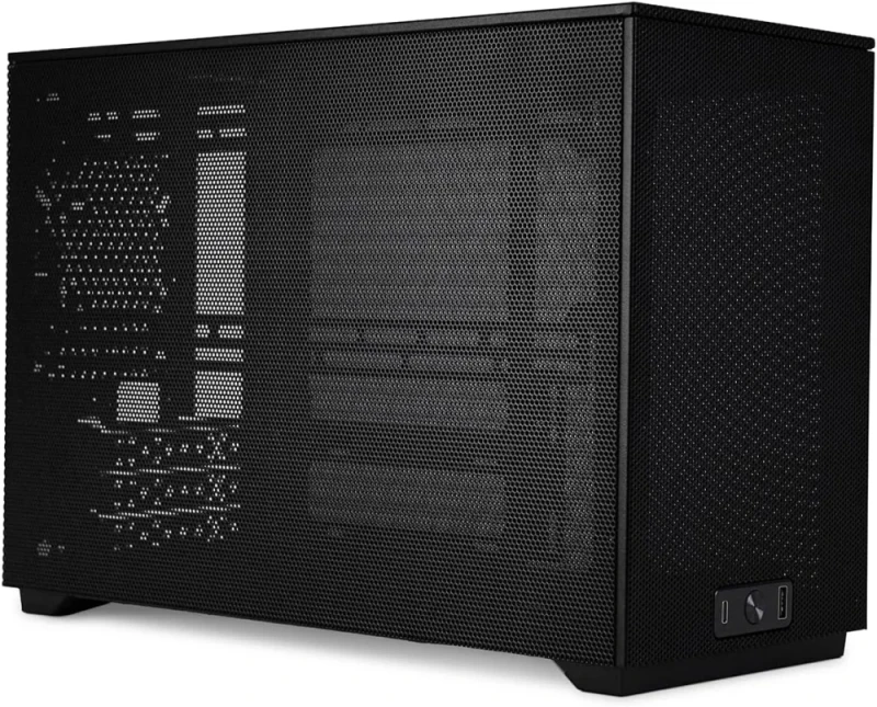 SSUPD Meshroom D Mini-ITX Small Form Factor PC Case – Full Mesh Side Panels for Maximum Airflow, Tool-Free Access, Supports ATX/SFX/SFX-L PSUs, Up to 280mm Radiators & 3-4 Slot GPUs, Steel & PVC Filter Construction, Compact 14.9 L SFF Chassis for High-Performance Mini-ITX Builds (Charcoal Black) - Featured Image