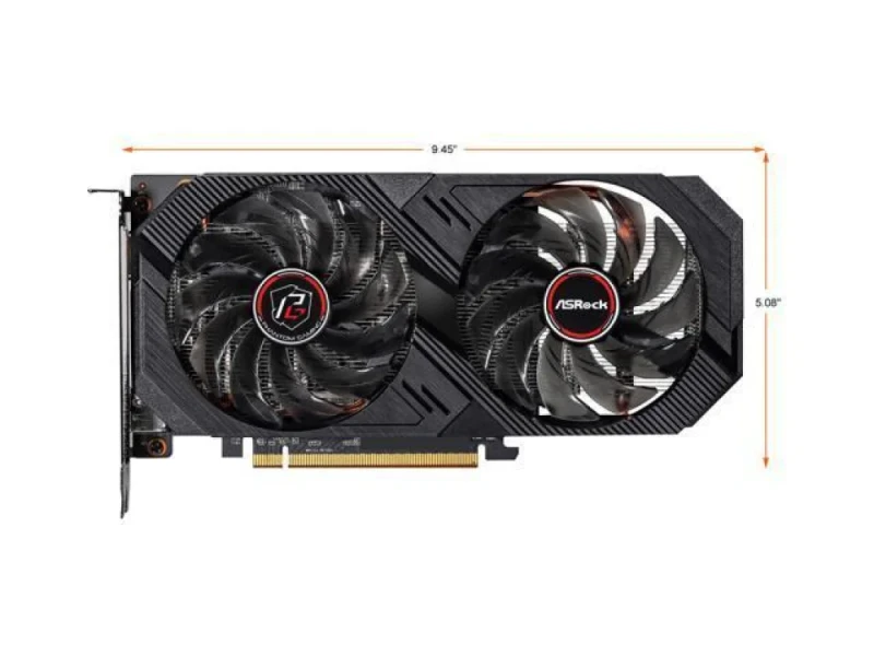 ASRock Radeon RX 6500 XT Phantom Gaming D OC 4GB Graphics Card – AMD RDNA 2 RX 6500 XT GPU, 4 GB GDDR6 64-bit, PCIe 4.0 x4, Boost up to 2820 MHz, Dual Axial Fans 0dB Cooling, 1x HDMI 2.1 & 1x DisplayPort 1.4a, 240 mm Length, Black OC Gaming GPU - Featured Image