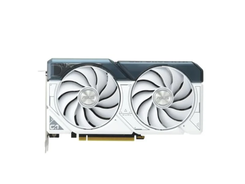 ASUS Dual GeForce RTX 4060 OC White 8GB Graphics Card – NVIDIA Ada Lovelace RTX 4060 GPU, 8 GB GDDR6 128-bit Memory @ 17 Gb/s, 3072 CUDA Cores, PCIe 4.0 x16, Boost up to 2535 MHz OC, Dual Axial-Tech Fans, 2.5-Slot White Cooling, 1x HDMI 2.1a + 3x DisplayPort 1.4a, 227 mm Length - Featured Image