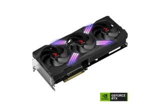 PNY XLR8 Gaming VERTO EPIC-X RGB OC GeForce RTX 4070 Ti SUPER 16GB GDDR6X PCIe 4.0 Graphics Card – 8448 CUDA Cores, 2655 MHz Boost, 256-bit Memory, Triple Fan RGB Cooling, 3x DisplayPort 1.4a & HDMI 2.1, 333 mm Black