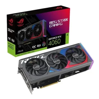ASUS ROG STRIX GeForce RTX 4060 OC 8GB GDDR6 PCIe 4.0 Graphics Card – NVIDIA GeForce RTX 4060 GPU, 3072 CUDA Cores, 311 mm Triple-Fan Axial-Tech Cooler, HDMI 2.1 + 3x DisplayPort 1.4a, 128-bit 18 Gbps Memory, Black