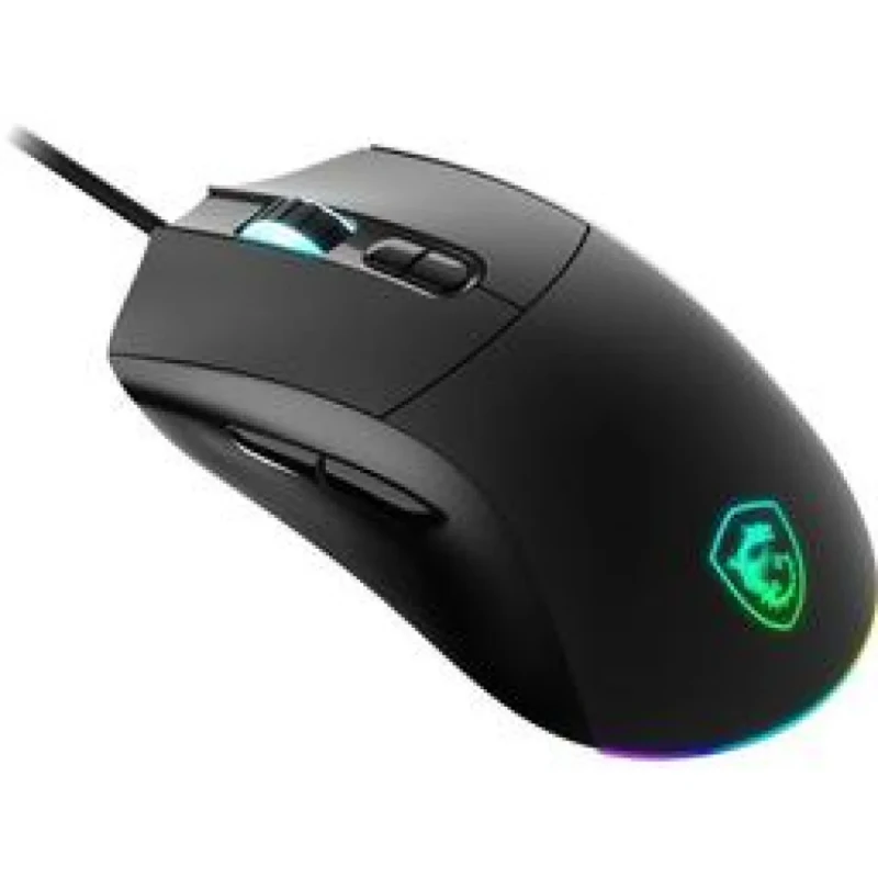 MSI Forge GM320 Wired Optical Gaming Mouse – Ambidextrous Design, USB 2.0 Connection, 7 Buttons with Durable Micro Switches Rated 20M Clicks, Up to 12,800 DPI Adjustable Optical Sensor, 1.5 m Cable & RGB Lighting for PC Gaming - Featured Image