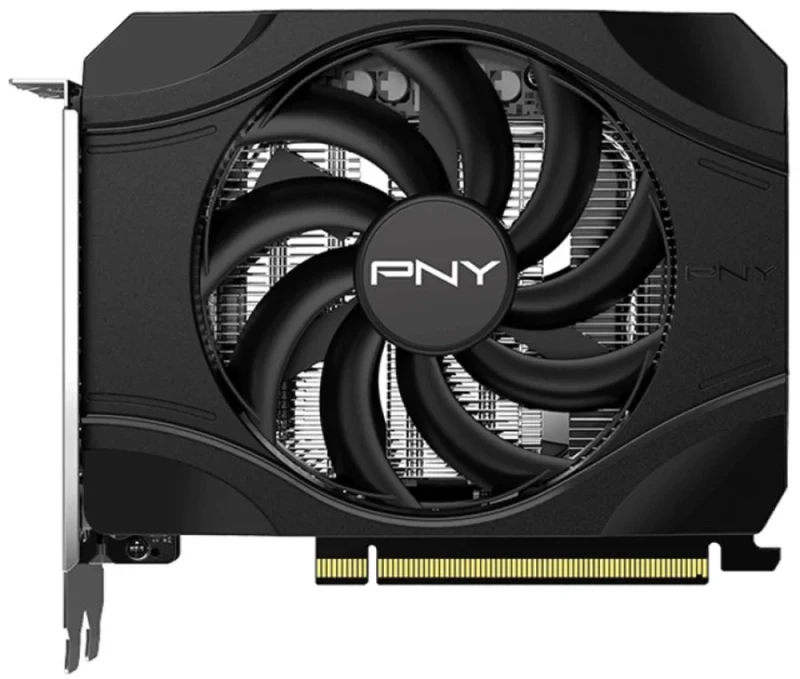PNY GeForce RTX 5050 8GB GDDR6 PCIe 5.0 x8 Graphics Card – NVIDIA Blackwell RTX 5050 GPU, 2560 CUDA Cores, 147 mm Compact Dual-Slot Design, 8 GB 128-bit GDDR6, Boost 2572 MHz, Single Active Fan Cooling, 3x DisplayPort 2.1b + HDMI 2.1b, 130 W TDP, Black - Featured Image