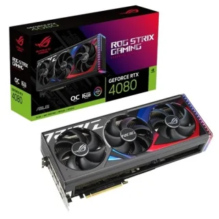ASUS ROG STRIX GAMING OC NVIDIA GeForce RTX 4080 16GB GDDR6X PCIe 4.0 Graphics Card – Ada Loveless GPU with 9728 CUDA Cores, 256-bit 22.4 Gbps Memory, Axial-Tech Triple Fans & Vapor Chamber Cooling, 2x HDMI 2.1a + 3x DisplayPort 1.4a, ARGB Lighting, 358 mm Length Black/Red