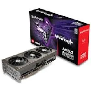 Sapphire NITRO+ Radeon RX 9070 16GB GDDR6 PCIe 5.0 Graphics Card – AMD RDNA 4 GPU, 3584 Stream Processors, Up to 2700 MHz Boost, 256-bit 20 Gbps Memory, 331 mm Tri-Fan Tri-X Cooler, 2x HDMI 2.1 & 2x DisplayPort 2.1, 3.2-Slot, Black/Grey High-Performance GPU