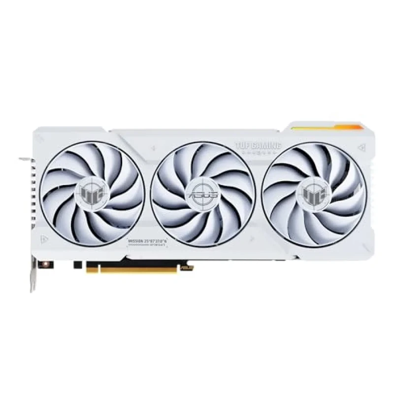 ASUS TUF GAMING OC GeForce RTX 4070 Ti 12GB White – NVIDIA Ada Lovelace RTX 4070 Ti GPU, 7680 CUDA Cores, 12GB GDDR6X 192-bit, OC Mode up to 2760 MHz, PCIe 4.0, Triple Axial-Tech Fans Cooling, 2x HDMI 2.1a & 3x DisplayPort 1.4a, 305 mm White High-Performance Gaming Graphics Card - Featured Image