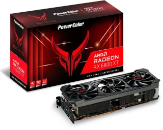 PowerColor Red Devil OC Radeon RX 6800 XT 16GB GDDR6 PCIe 4.0 Graphics Card – AMD RDNA 2 GPU, 4608 Stream Processors, 256-bit 16 GB Memory, OC 2340 MHz Boost, Triple-Fan Active Cooling, HDMI 2.1 & 3x DisplayPort, 320 mm Triple-Slot Black