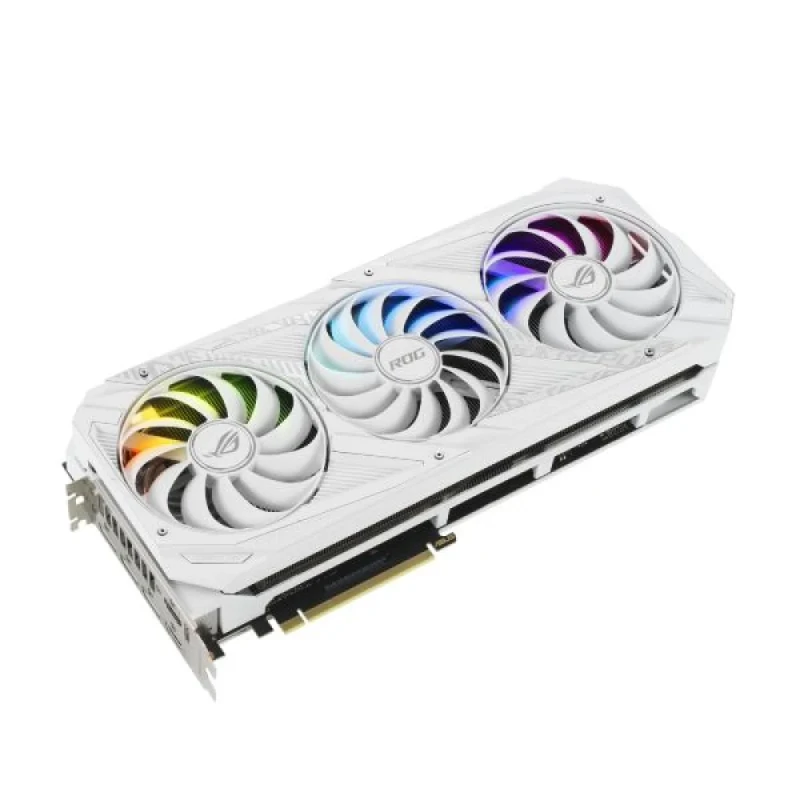 ASUS ROG STRIX WHITE OC GeForce RTX 3080 10GB GDDR6X PCIe 4.0 Graphics Card – NVIDIA Ampere GPU with 8704 CUDA Cores, OC 1935 MHz Boost, 320-bit 10 GB Memory, Triple Axial-Tech Fans, 2.9-Slot Cooling, 3x DisplayPort 1.4a & 2x HDMI 2.1, White 318 mm Gaming GPU - Featured Image