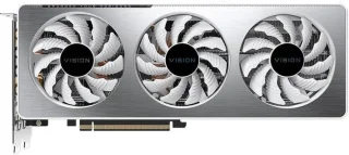 Gigabyte Vision OC GeForce RTX 3060 Ti 8GB GDDR6 PCIe 4.0 Graphics Card – NVIDIA Ampere GPU with 4864 CUDA Cores, 1755 MHz Boost, 256-bit 8 GB Memory, WINDFORCE 3X Triple Fans, 2x HDMI 2.1 & 2x DisplayPort 1.4a, Silver/White 281 mm Gaming GPU