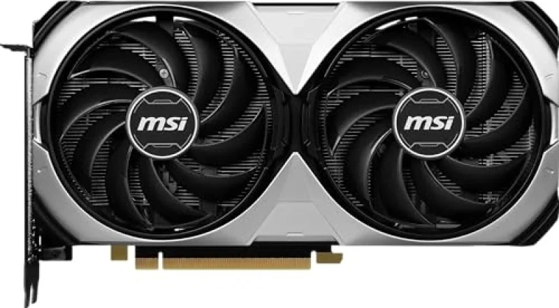 MSI VENTUS 2X GeForce RTX 4070 Ti SUPER 16GB GDDR6X PCIe 4.0 Graphics Card – NVIDIA Ada Lovelace RTX 4070 Ti SUPER GPU with 8448 CUDA Cores, 16 GB 256-bit Memory @ 21 Gbps, Dual TORX Fan Cooling, 3x DisplayPort 1.4a & HDMI 2.1, Compact 242 mm Silver/Black Gaming GPU - Featured Image