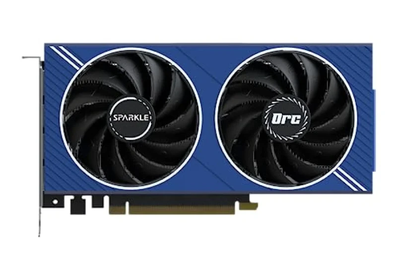 Sparkle ORC OC Arc A580 8GB GDDR6 PCIe 4.0 Graphics Card – Intel Arc A580 GPU, 2000 MHz Boost, 256-bit Memory, 8GB GDDR6, 1x HDMI 2.0b & 3x DisplayPort 2.0, Active Dual-Fan Cooling, 222 mm Length, Blue/Black - Featured Image