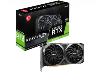MSI VENTUS 2X OCV1 GeForce RTX 3060 Ti LHR 8GB Gaming Graphics Card – NVIDIA Ampere GPU with 4864 CUDA Cores, 8GB GDDR6 256-bit Memory @ 14 Gbps, Boost Clock ~1695 MHz, Dual TORX FAN 3.0 Cooling, PCIe 4.0 x16, 3x DisplayPort 1.4a & HDMI 2.1, 235 mm Black/Gray Compact High-Performance GPU