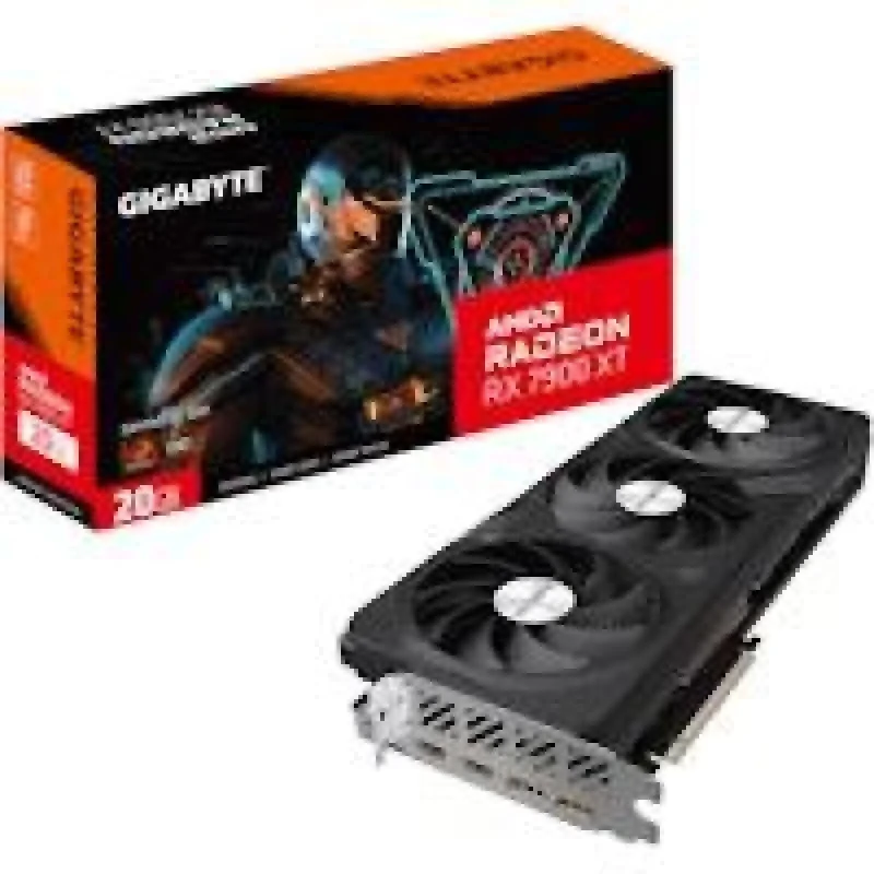 Gigabyte Radeon RX 7900 XT GAMING OC 20GB Graphics Card – AMD Radeon RX 7900 XT GPU, 5376 Stream Processors, 20 GB GDDR6 320-bit 800 GB/s Memory, PCIe 4.0 x16, WINDFORCE 3X Triple-Fan Cooling, HDMI 2.1 & DisplayPort 2.1, 331 mm Length, Dual-8-Pin Power - Featured Image