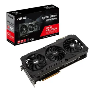 ASUS TUF GAMING OC AMD Radeon RX 6700 XT 12GB GDDR6 Graphics Card – 322 mm Triple-Fan Cooling with Axial-Tech Fans & MaxContact, PCIe 4.0, 2560 Stream Processors, Up to 2622 MHz Boost Clock, 192-bit 384 GB/s, 3x DisplayPort 1.4a + HDMI 2.1, Dual 8-pin Power, Black ARGB high-performance GPU for 1440p/8K gaming.