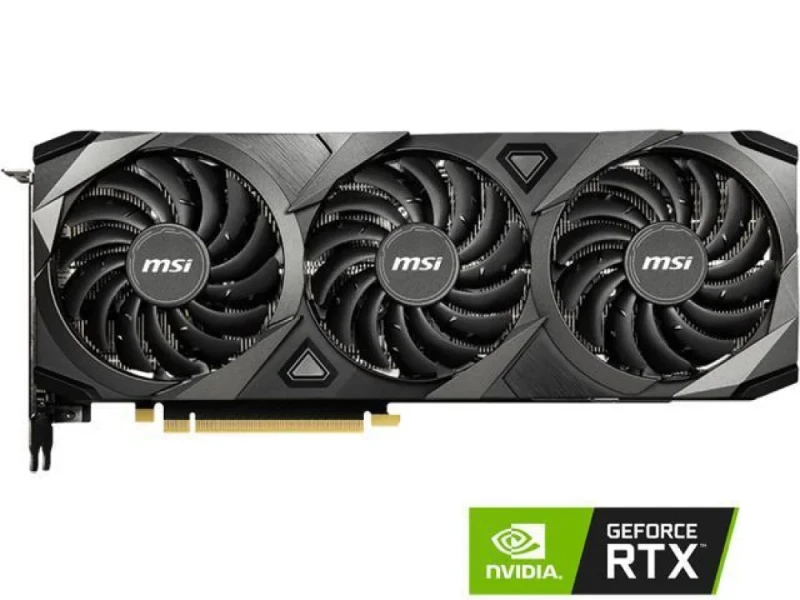 MSI VENTUS 3X PLUS OC NVIDIA GeForce RTX 3080 10GB LHR GDDR6X Graphics Card – 305 mm Triple-Fan TORX 3.0 Cooling, PCIe 4.0 x16, 8704 CUDA Cores, 19 Gbps 10 GB VRAM, 320-bit, 3x DisplayPort 1.4a + HDMI 2.1, Dual 8-pin Power, Black/Grey High-Performance GPU for 4K/RTX Gaming & Content Creation – compact Ampere-based GPU. - Featured Image