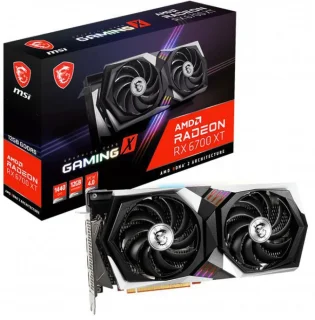 MSI Radeon RX 6700 XT GAMING X 12GB Graphics Card – AMD RDNA 2, 2560 Cores, 12GB GDDR6 192-bit, PCIe 4.0, Dual TORX 4.0 Fans, TWIN FROZR 8 Cooling, RGB Mystic Light, 3x DisplayPort 1.4a & HDMI 2.1, 279mm Length, 230W TDP