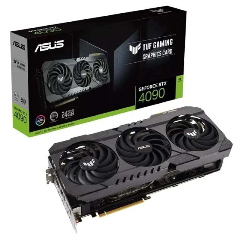 ASUS TUF Gaming OG NVIDIA GeForce RTX 4090 24GB GDDR6X Graphics Card – Ada Lovelace RTX 4090 GPU with 16,384 CUDA Cores, 384-bit 24 GB Memory, PCIe 4.0 x16, Axial-Tech Triple Fans, 2x HDMI 2.1a & 3x DisplayPort 1.4a, Black 326 mm Length, 3.2-Slot Design for 4K/AI/RTX Gaming - Featured Image