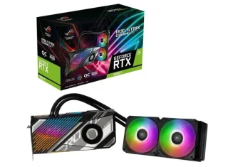 ASUS ROG Strix LC GeForce RTX 3090 Ti OC 24GB GDDR6X PCIe 4.0 Liquid-Cooled Graphics Card – Silver/Black 293 mm Dual HDMI 2.1 & Triple DisplayPort 1.4a, 10752 CUDA Cores, 384-bit Memory, 240 mm Radiator AIO GPU for Gaming & Content Creation