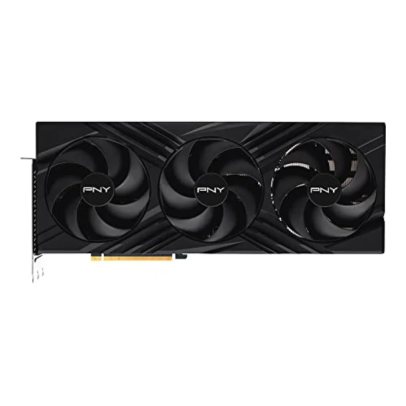 PNY GeForce RTX 4080 VERTO 16GB GDDR6X Triple-Fan PCIe 4.0 Graphics Card – 9728 CUDA Cores, 2505 MHz Boost, 256-bit 16 GB VRAM, 3x DisplayPort 1.4a & HDMI 2.1 Outputs, 332 mm Length, 3.5-Slot Cooling, Black (VCG408016TFXPB1) - Featured Image
