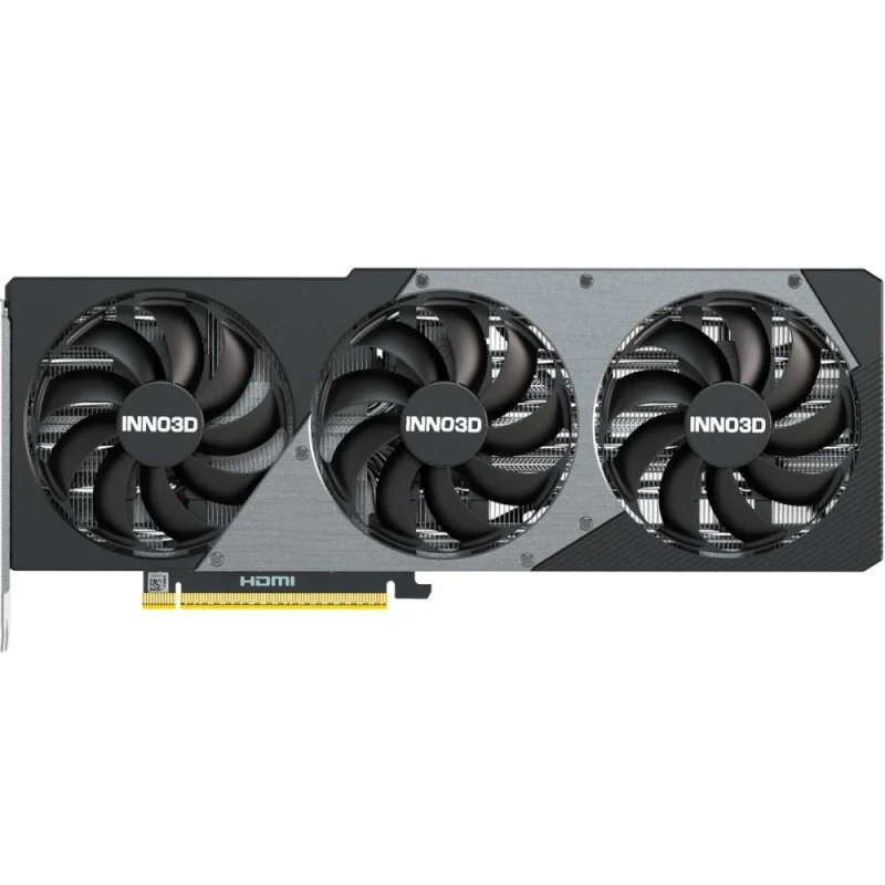 Inno3D GeForce RTX 5070 X3 OC 12GB GDDR7 Graphics Card – NVIDIA Blackwell Architecture, 6144 CUDA Cores, 2542 MHz Boost Clock, 192-bit 12 GB Memory, 28 Gbps Bandwidth, Dual-Slot Triple-Fan Cooling, PCIe 5.0, 300 mm Length, 3x DisplayPort 2.1b + HDMI 2.1b – Black/Silver - Featured Image