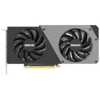 Inno3D Twin X2 OC GeForce RTX 4060 Ti 16GB Black/Silver 250 mm – NVIDIA Ada Lovelace GPU, 4352 CUDA Cores, 16GB GDDR6 128-bit 288 GB/s, PCIe 4.0 x8, Dual-Fan Active Cooling, 1x HDMI 2.1 & 3x DisplayPort 1.4a, 165 W TDP Mid-Range Gaming Graphics Card