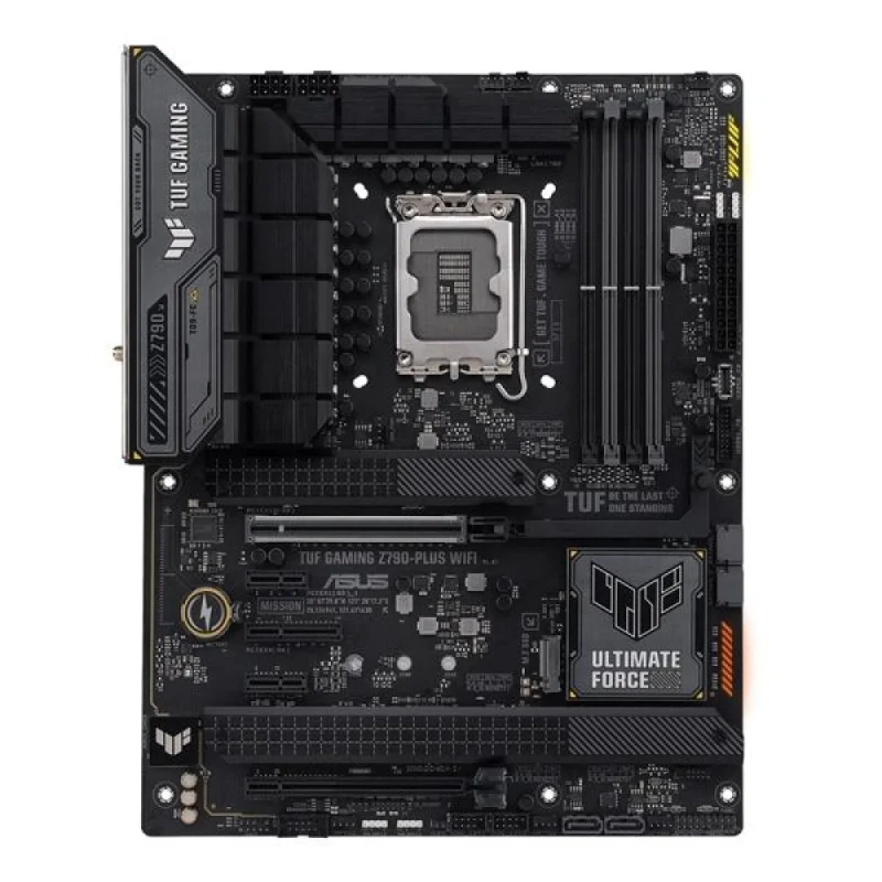ASUS TUF GAMING Z790-PLUS WIFI Intel Z790 ATX Motherboard – LGA1700 Socket for 12th/13th/14th Gen Intel CPUs, DDR5 Memory Support up to 7200 MHz, 4x DIMM, 4x M.2 Storage & 4x SATA III, Intel 2.5 Gb Ethernet, Wi-Fi 6E + Bluetooth 5.3, USB 3.2 Gen2x2 Type-C, HDMI 2.1 & DisplayPort – Robust Gaming/Creator Board - Featured Image
