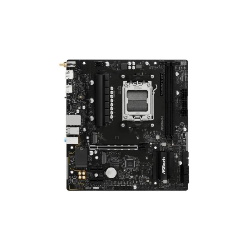 ASRock A620AM-X WiFi AM5 Micro-ATX Motherboard – AMD A620 Chipset, AM5 Socket, DDR5 Dual DIMM, 2.5Gb LAN, Wi-Fi 5 (802.11ac) & Bluetooth, HDMI 2.1 & DisplayPort, PCIe 4.0 x16, M.2 Slot, Realtek ALC897 Audio – Compact mATX Board for Ryzen 7000/8000/9000 Series - Featured Image