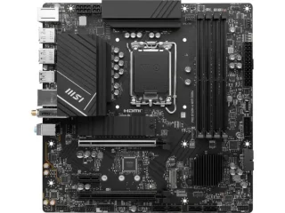 MSI PRO B760M-A WIFI DDR4 Micro-ATX Motherboard – Intel B760 Chipset, LGA1700 for 12th/13th/14th Gen Core/Pentium/Celeron CPUs, DDR4 5333+ MHz (OC), Wi-Fi 6E & Bluetooth 5.3, Realtek 2.5 Gb LAN, Dual M.2 PCIe 4.0, HDMI 2.1 & DP 1.4, USB 3.2 Gen2 Type-C & Multiple USB Ports – Professional/Compact PC Build Board