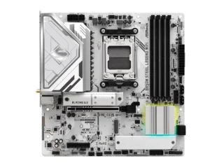 ASRock B850M Steel Legend WiFi AM5 Micro-ATX Motherboard – AMD B850 Chipset, Socket AM5 for Ryzen 9000/8000/7000, 4x DDR5 Slots up to 8000+ OC, 3x M.2 (PCIe 5.0/4.0), 2.5 Gb LAN & Wi-Fi 7 (802.11be) + Bluetooth, HDMI 2.1 & DisplayPort, USB-C & Multi-USB I/O, Realtek ALC1220 7.1 HD Audio – High-Performance mATX Board