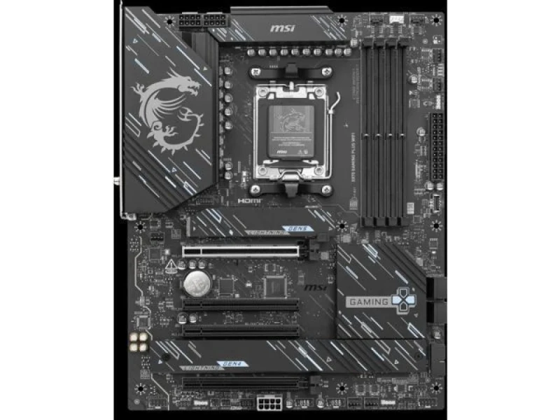 MSI X870 GAMING PLUS WIFI ATX Motherboard – AMD X870 Chipset, Socket AM5 for Ryzen 7000/8000/9000 Series, DDR5-8200+ (OC), 4x DIMM, 3x M.2 (PCIe 5.0 & PCIe 4.0), USB4 & USB-C, Realtek 5 GbE LAN, Wi-Fi 7 & Bluetooth 5.4, PCIe 5.0 x16, HDMI 2.1, ATX Gaming Board - Featured Image