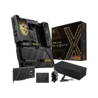 MSI MEG X870E GODLIKE X EDITION E-ATX Motherboard – AMD X870E Chipset, AM5 Socket for Ryzen 7000/8000/9000 CPUs, Dual Channel DDR5-9000+ (OC), 1x PCIe 5.0 x16 + 1x PCIe 5.0 x8 + PCIe 4.0 x4, 7x M.2 (Gen5/Gen4), Wi-Fi 7 & Bluetooth 5.4, Dual 10GbE/5GbE LAN, USB4 & USB-C, Dynamic Dashboard III, Exclusive Collector’s Edition