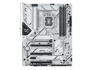 ASUS Z790-AYW WIFI W II ATX LGA1700 Motherboard – Intel Z790 Chipset, Supports 14th/13th/12th Gen Intel Core CPUs, DDR5 up to 8000+ MT/s (OC), Dual-Channel 4x DIMM up to 192 GB, PCIe 5.0 x16 & triple M.2 slots, 2.5 Gb LAN, Wi-Fi 6 & Bluetooth, USB 10 Gbps Type-C/A, HDMI, Aura Sync & BIOS FlashBack