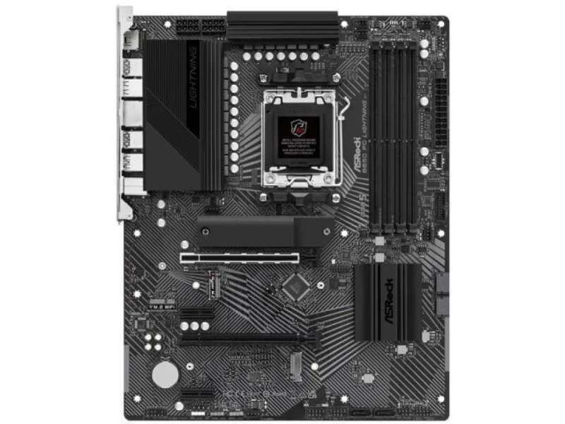 ASRock B650 PG LIGHTNING ATX AM5 Motherboard – AMD B650 Chipset, Socket AM5 for Ryzen 7000/8000/9000 Series, 4x DDR5 DIMM up to 7200+(OC), Dual PCIe 4.0 x16, 3x M.2 (Gen5x4/Gen4x4/Gen4x2), 4x SATA3, Realtek 2.5 Gb LAN, Wi-Fi 6E & Bluetooth, HDMI, 12x USB including USB-C - Featured Image